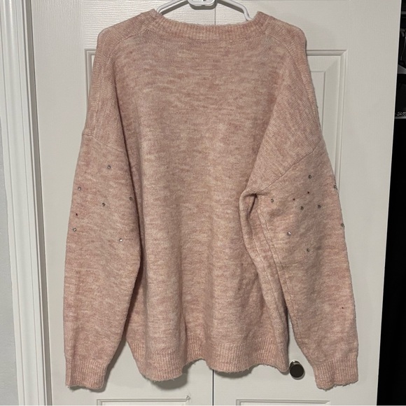 Arula Bejeweled Pink Sweater Size B - Picture 2 of 3